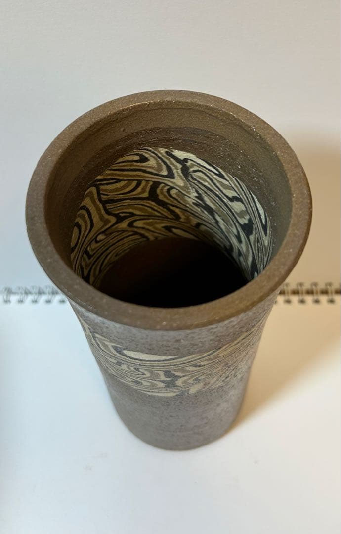 練込花入れ