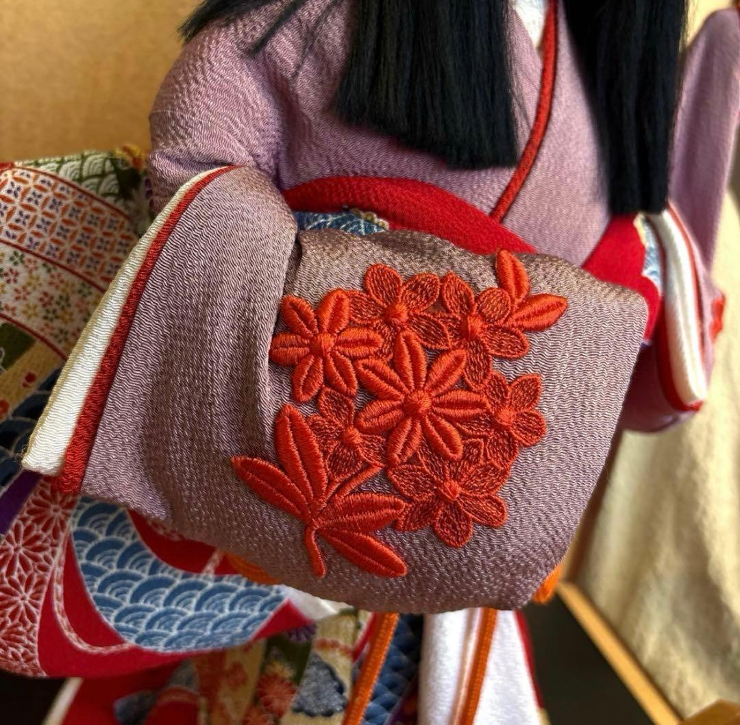 伝統的な市松人形 舞妓市松人形ガラスケース入り　希少