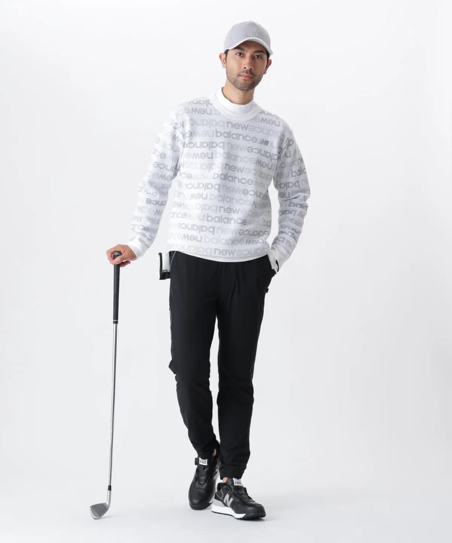 New Balance　アップサイドダウンロゴボーダー　吸湿発熱 ニット【XL】
