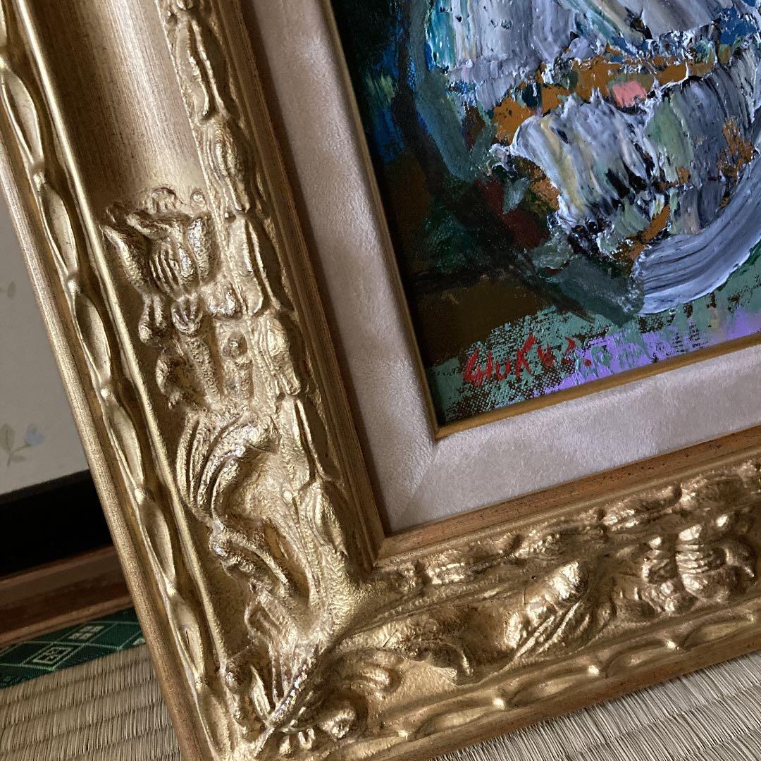 福沢一郎　油彩　6号　花