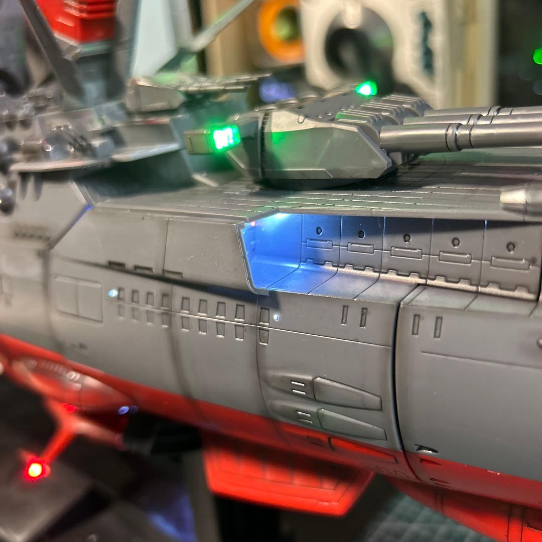宇宙戦艦ヤマト　1/500フル電飾、墨入れ、つや消し塗装、完成品