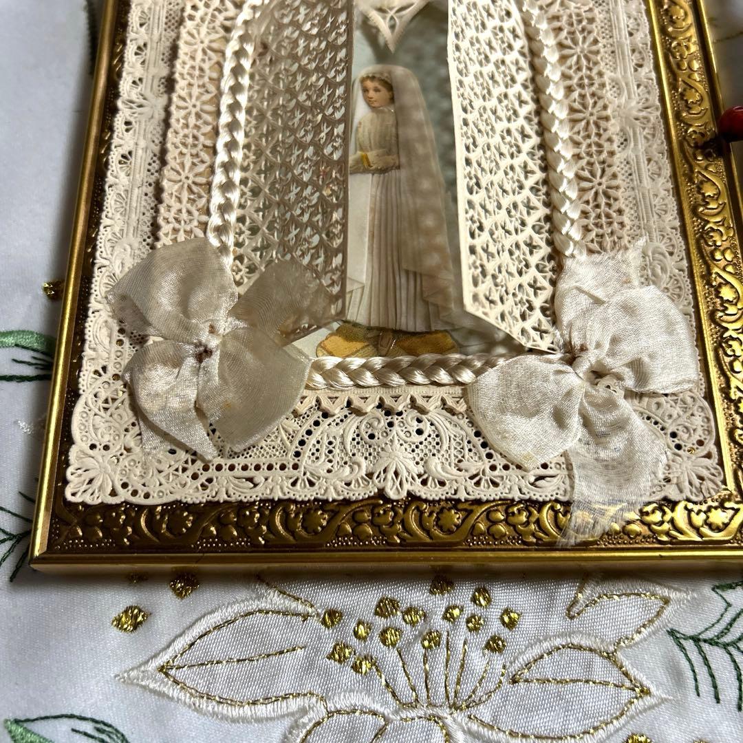 【✨破れなしの美品✨】✳︎フランスアンティーク コミュニオンのカニヴェ✳︎