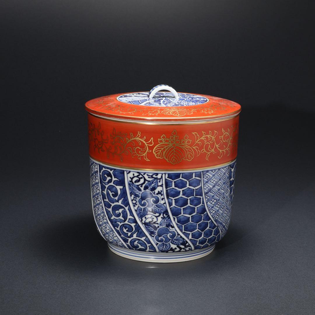 【茶道具】水指　西村徳泉　京焼　金襴手　祥瑞　共箱　6R1637ラ2