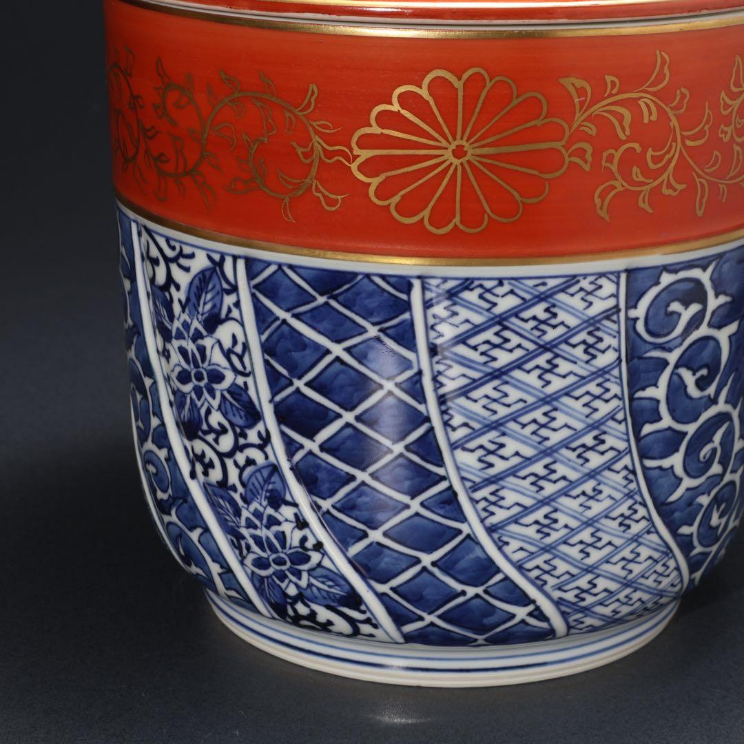 【茶道具】水指　西村徳泉　京焼　金襴手　祥瑞　共箱　6R1637ラ2