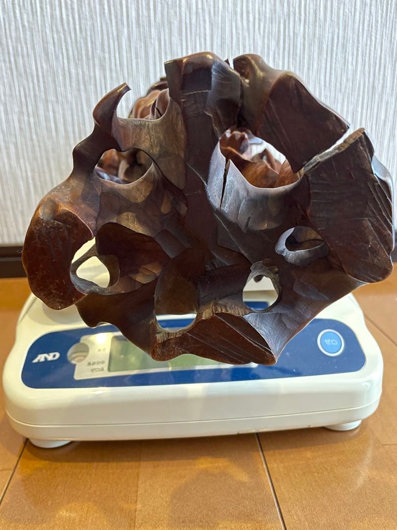 美術品級木製彫刻像 高さ約40 cm 2.22 kg 人物像　置物　黄楊(ツゲ)