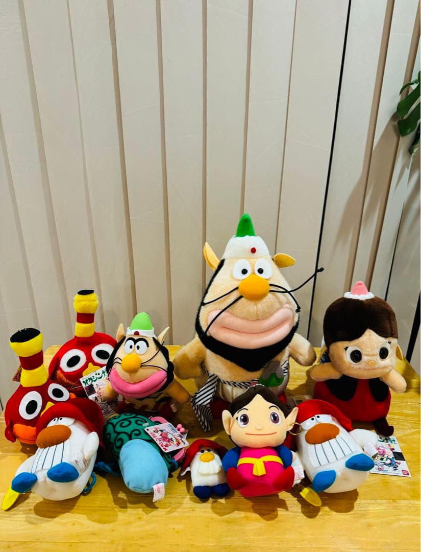 アニメキャラクターぬいぐるみハクション大魔王10体セット　激レア　当時物