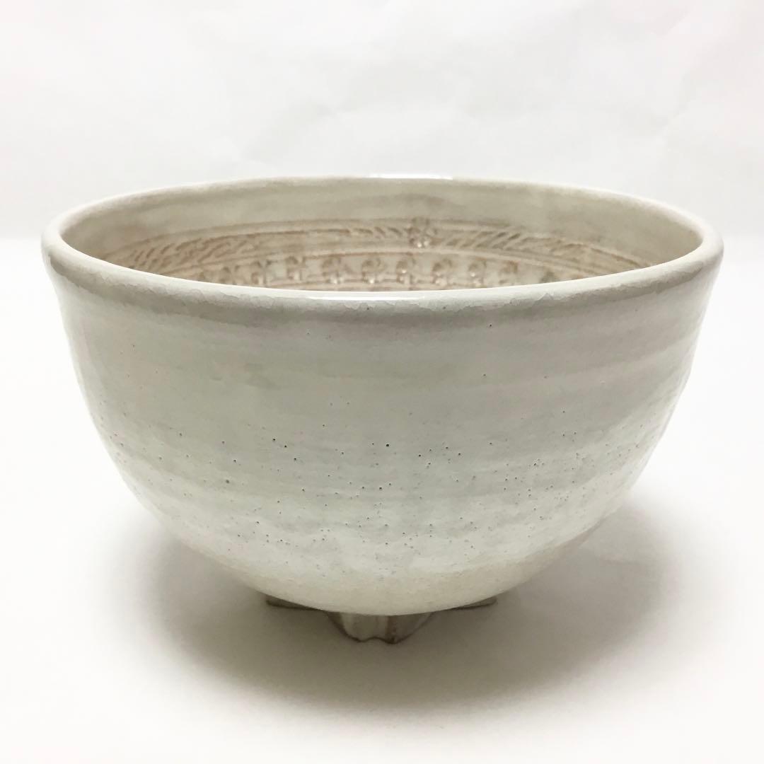 茶碗 粉引三島 桜高台 清和窯 化粧箱付 茶道具 新品