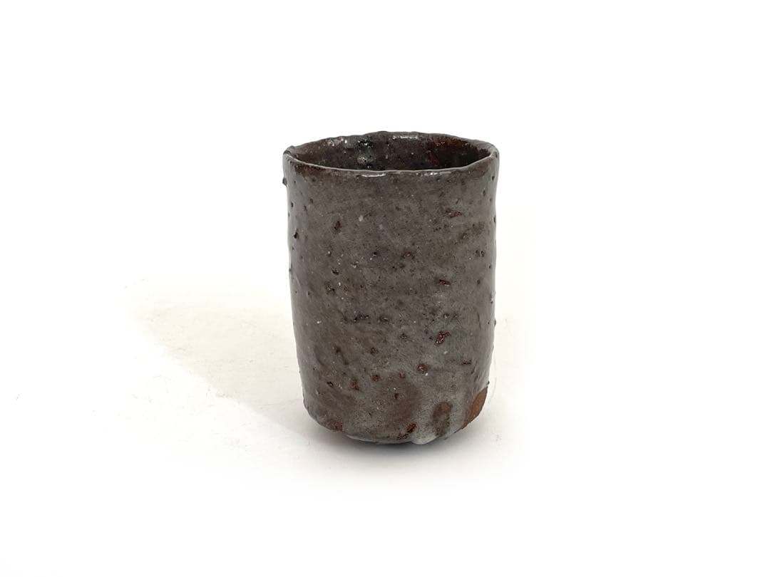 陶芸家　作家物　辻村史朗　唐津　ぐい呑　酒器　筒盃　猪口　共箱　唐津焼