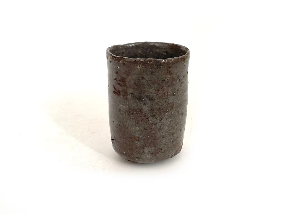 陶芸家　作家物　辻村史朗　唐津　ぐい呑　酒器　筒盃　猪口　共箱　唐津焼