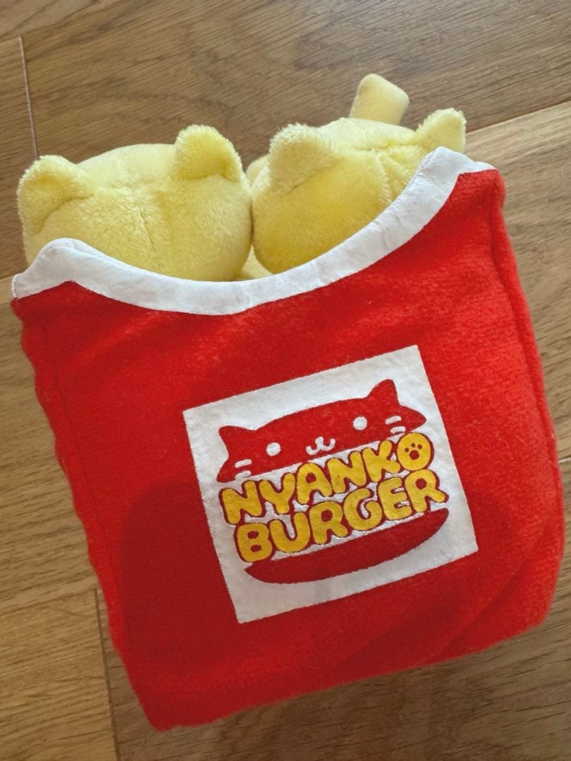 【初代！！かなり希少】にゃんにゃんにゃんこ ポテト にゃんこバーガー　ぬいぐるみ