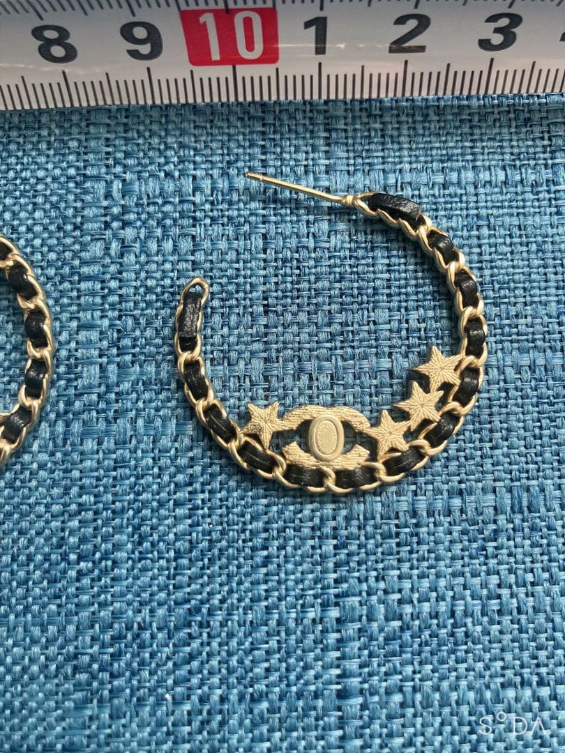 セール　CHANEL ノベルティ　星　ピアス　チェーン　CCマーク