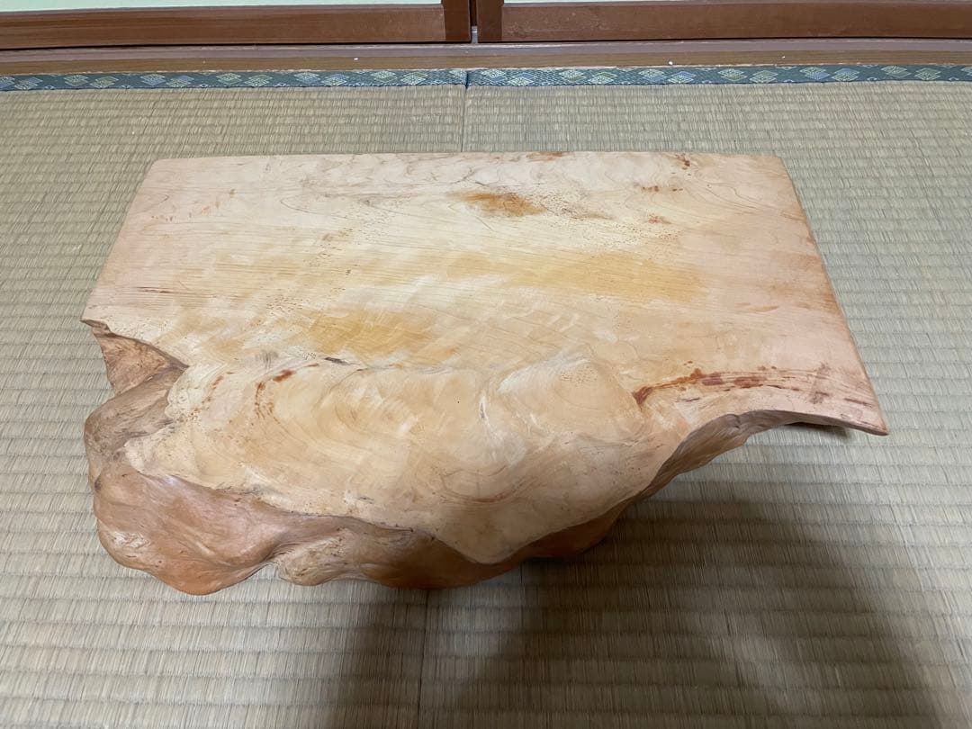 天然木 一枚板 花台 飾り台 無垢材 ローテーブル けやき風