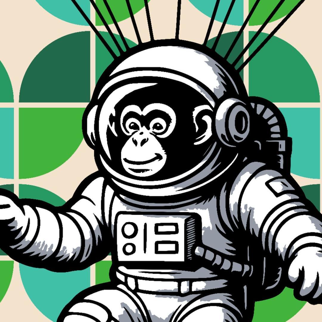 MONKEY MARK パラシュート猿 グラフィックアート A1サイズ