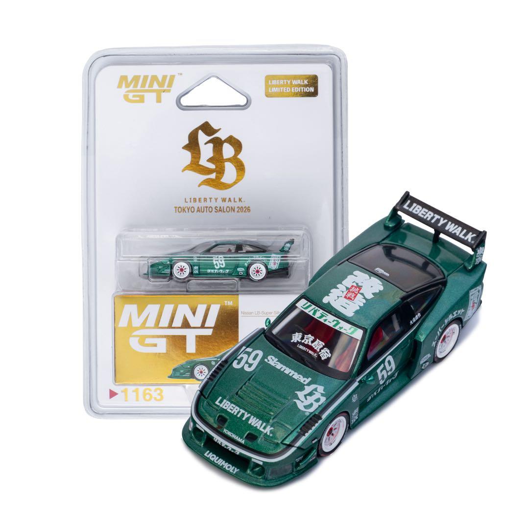 MINI GT NISSAN 180SX LBWK 東京 オートサロン 2台