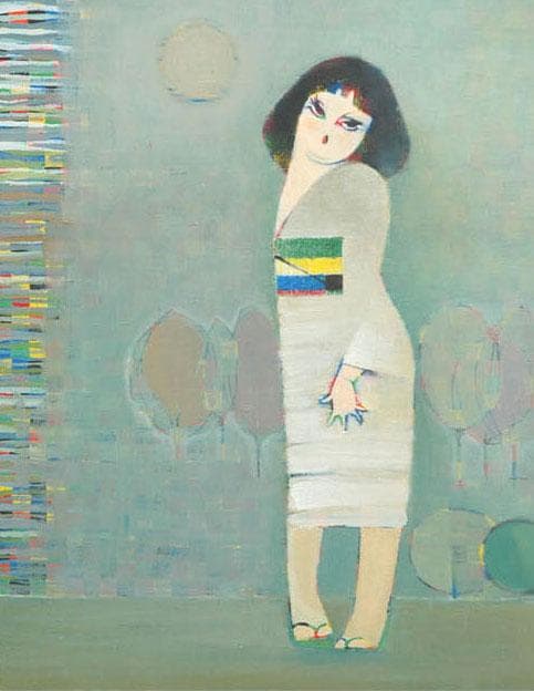 油絵 絵 絵画 インテリア 額付(黒)油絵 F6-050113 人物 女性像