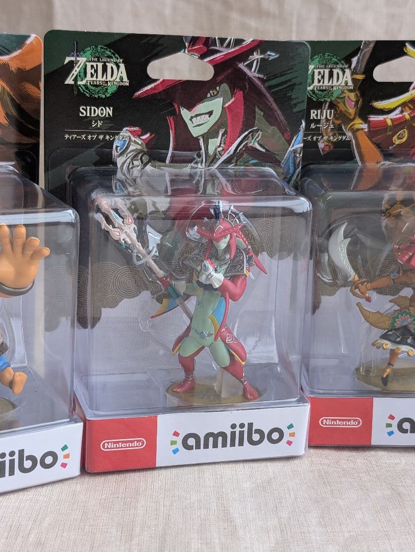 amiibo ティアキン 5体セット ゼルダ　チューリ シド ルージュ ユン坊