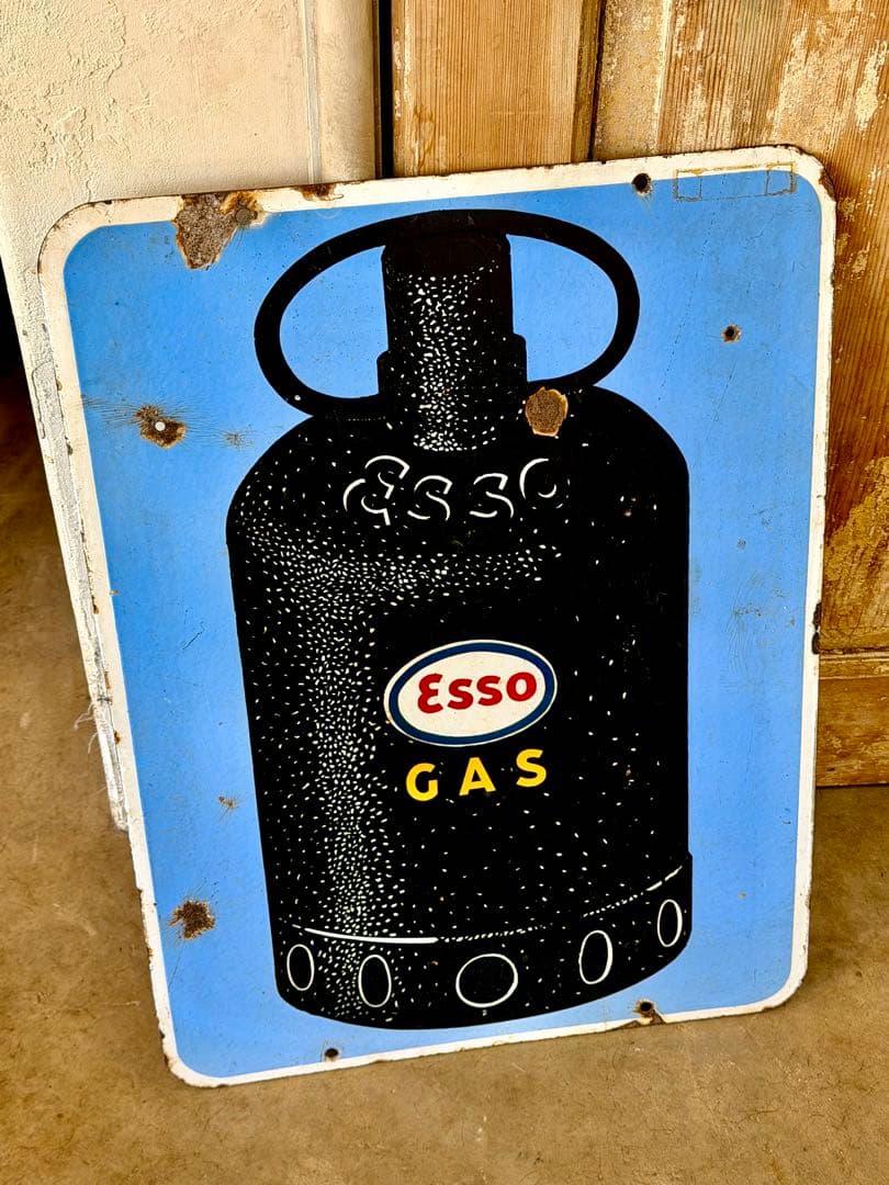 Esso ガスボンベ アンティーク看板