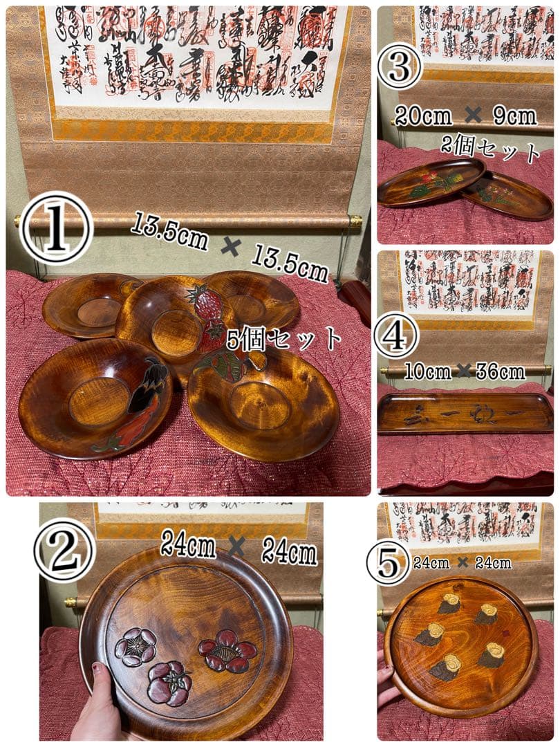 祖母のコレクション　烏城彫り　岡山県のお師匠から学び作った作品たち