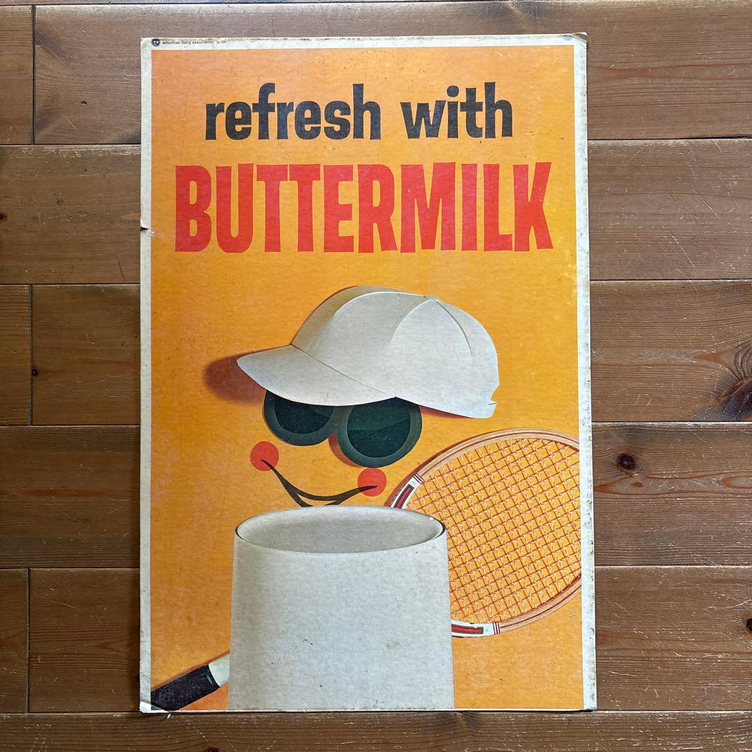 【ビンテージ50s60s】ADA MILK啓発ポスター ミッドセンチュリーモダン
