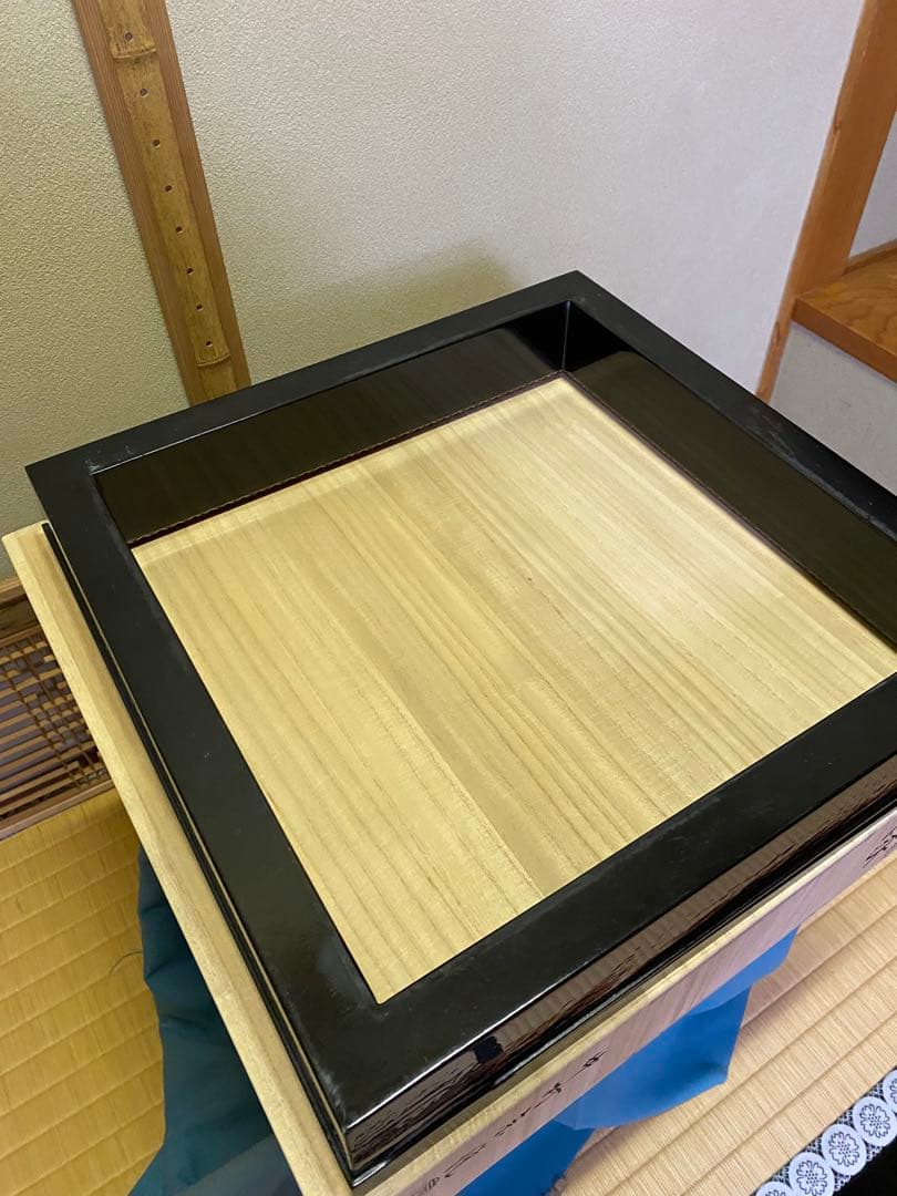 茶道具/炉縁 真塗 面七宝蒔絵 中村宗悦　共箱