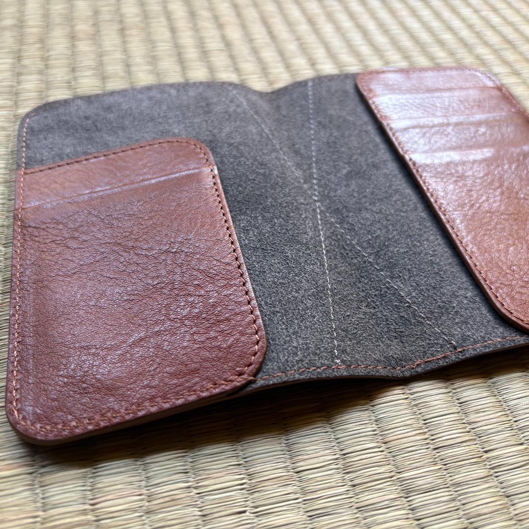 hardgraft イタリア製 本革パスポートカバー ブラウン系