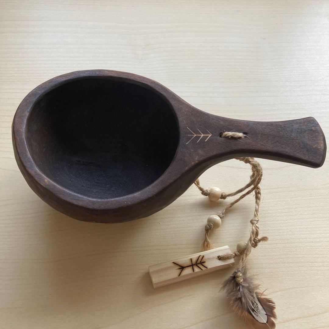 【新品】ソウルオブシベリア　#4 ホワイトペンダント　No.1007 ククサ