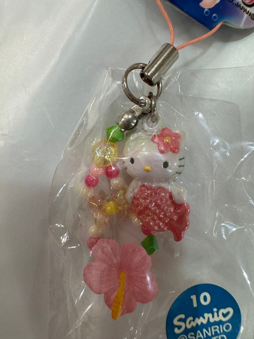 ハローキティ マーメイド ハイビスカス ストラップ 根付け