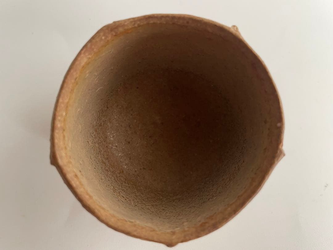 陶芸家　作家物　森陶岳　グイノミ　備前　ぐい呑　酒器　酒杯　平成6年寒風大窯