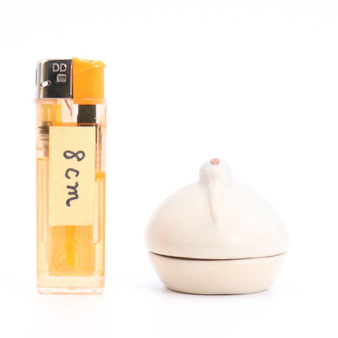 山崎宗元造 雲華焼 鶴香合 共箱共布 茶道具　N96　1F28