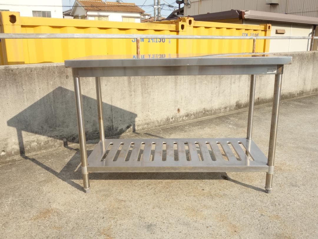 【中古】M▽タニコー 業務用 厨房 作業台 棚 ステンレス (Fe1839)