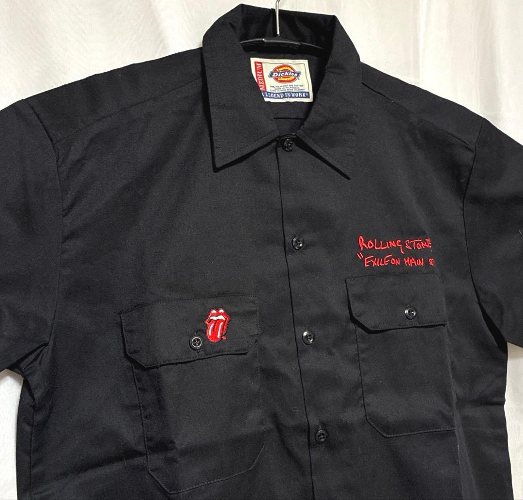 90s ビンテージ Dickies ×ローリングストーンズ 半袖ワークシャツ