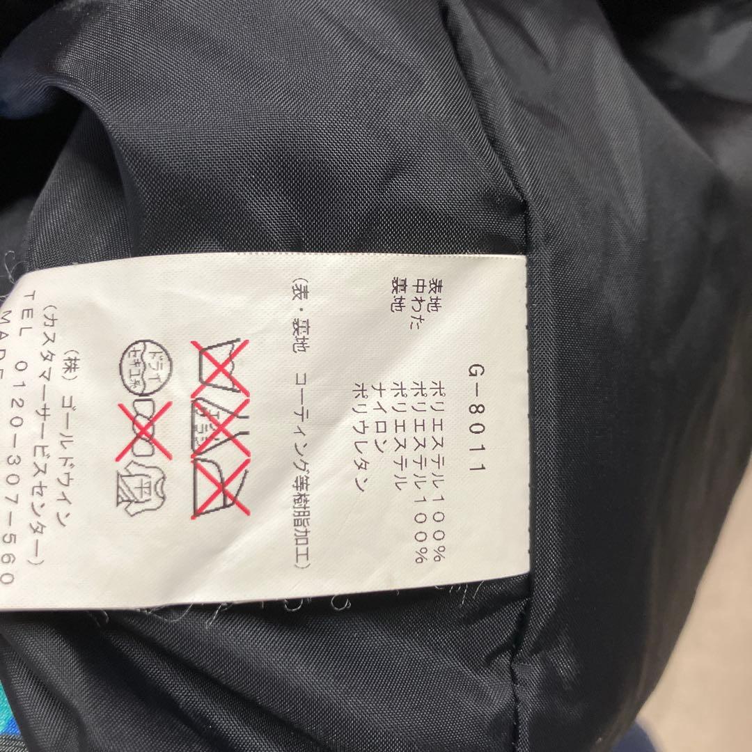 goldwin スキーウェア　上下　セットアップ　青　幾何学模様　男女兼用　L