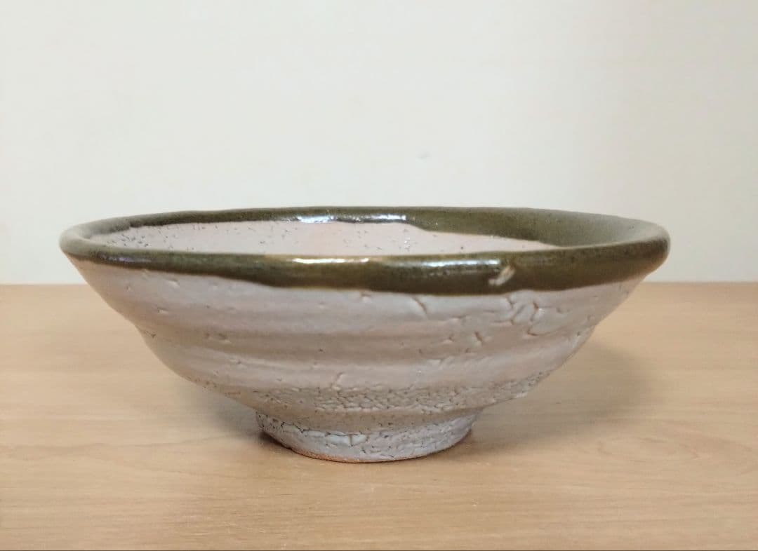 人間国宝　濱田庄司作　縁黒茶盌　共箱付