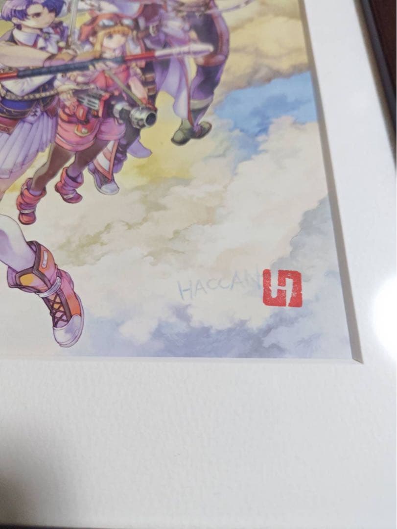 英雄伝説Ⅵ 空の軌跡SC ファルコム公認額装複製原画 交差する運命 直筆サイン入