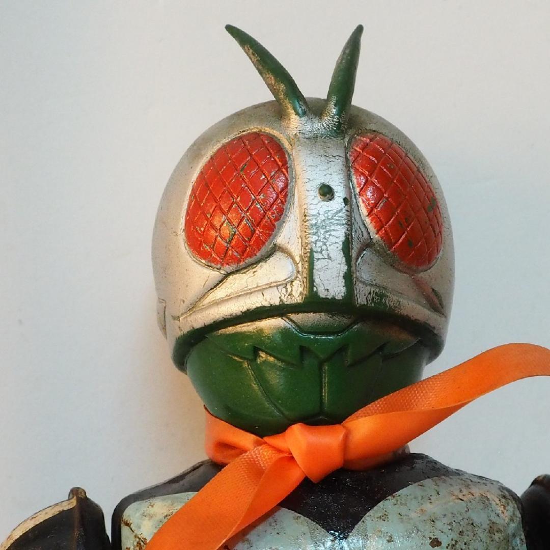 エンゼル【仮面ライダー2号 動作不良】当時物ブリキ ゼンマイ歩行 TIN TOY