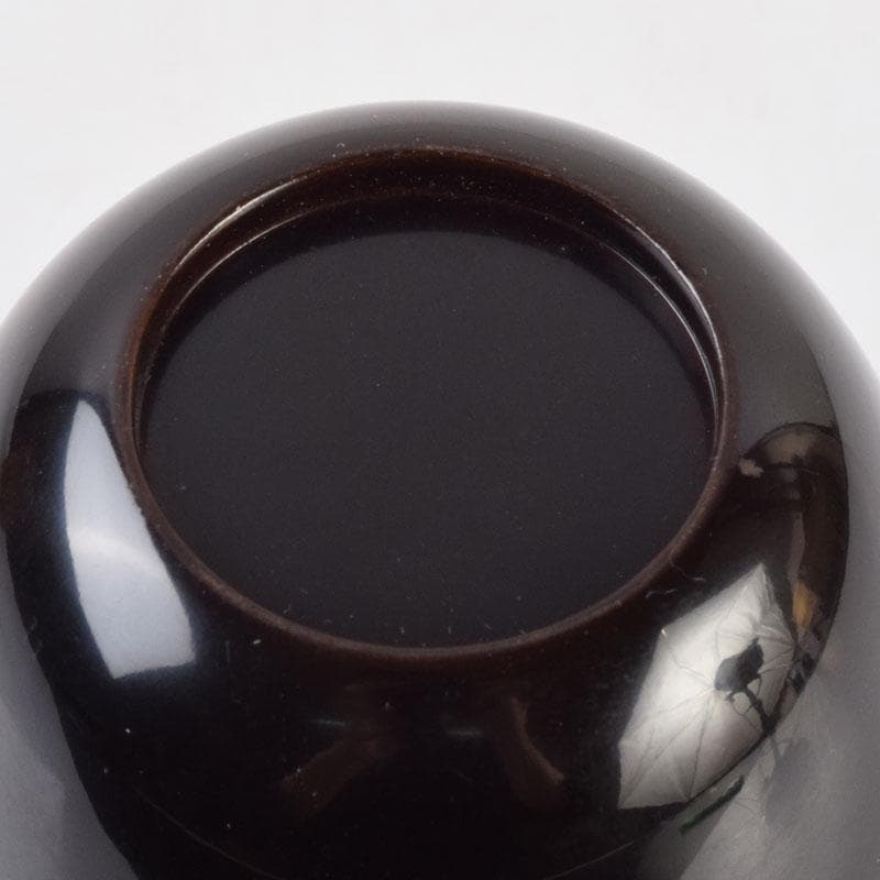 茶道具　黒漆　棗　時代箱付　V　9031