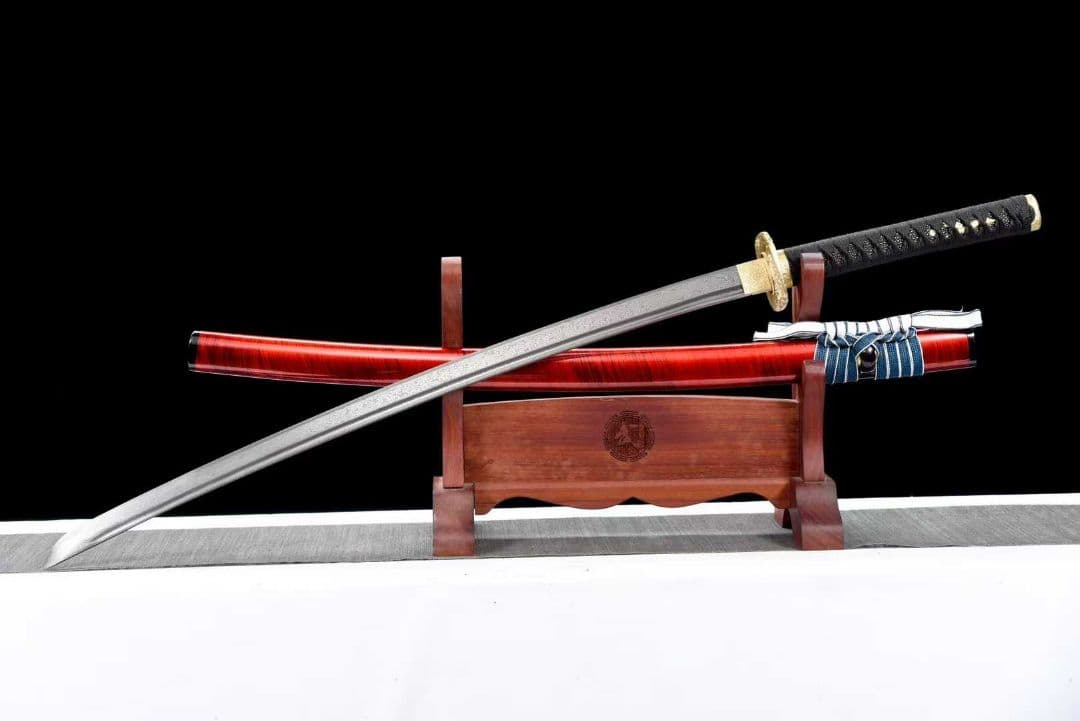 【赤月】古兵器 刀装具 日本刀　模造刀 居合刀 武士道 鑑賞用 美術刀 贈り物