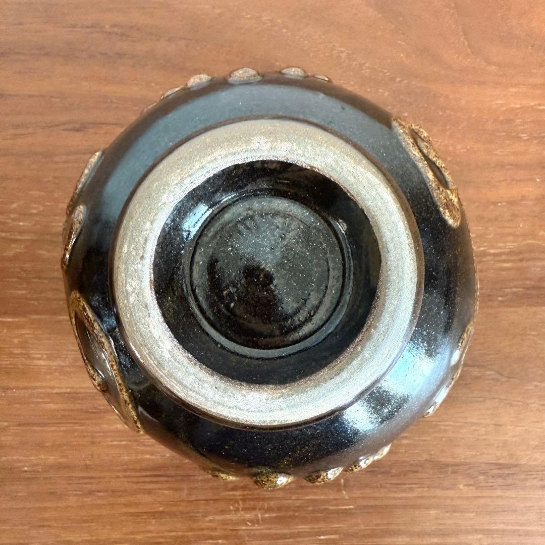 【名工】照屋佳信作 壺屋焼（やちむん）抹茶碗 2客セット 夫婦茶碗 希少 古作