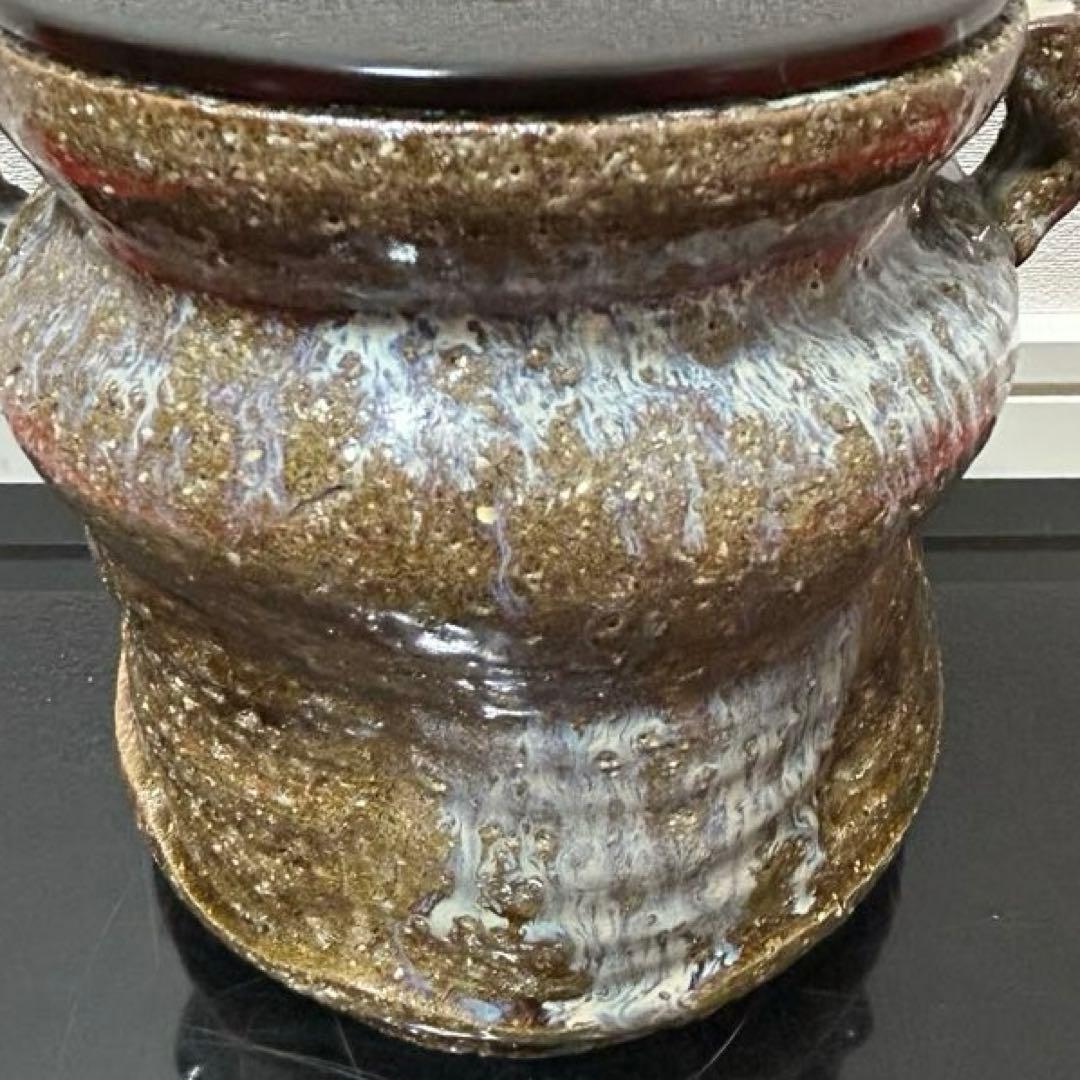 森岡嘉祥　灰釉水指　茶道具懐石茶箱鵬雲斎坐忘斎淡々斎即中斎棗水指茶碗棗茶杓