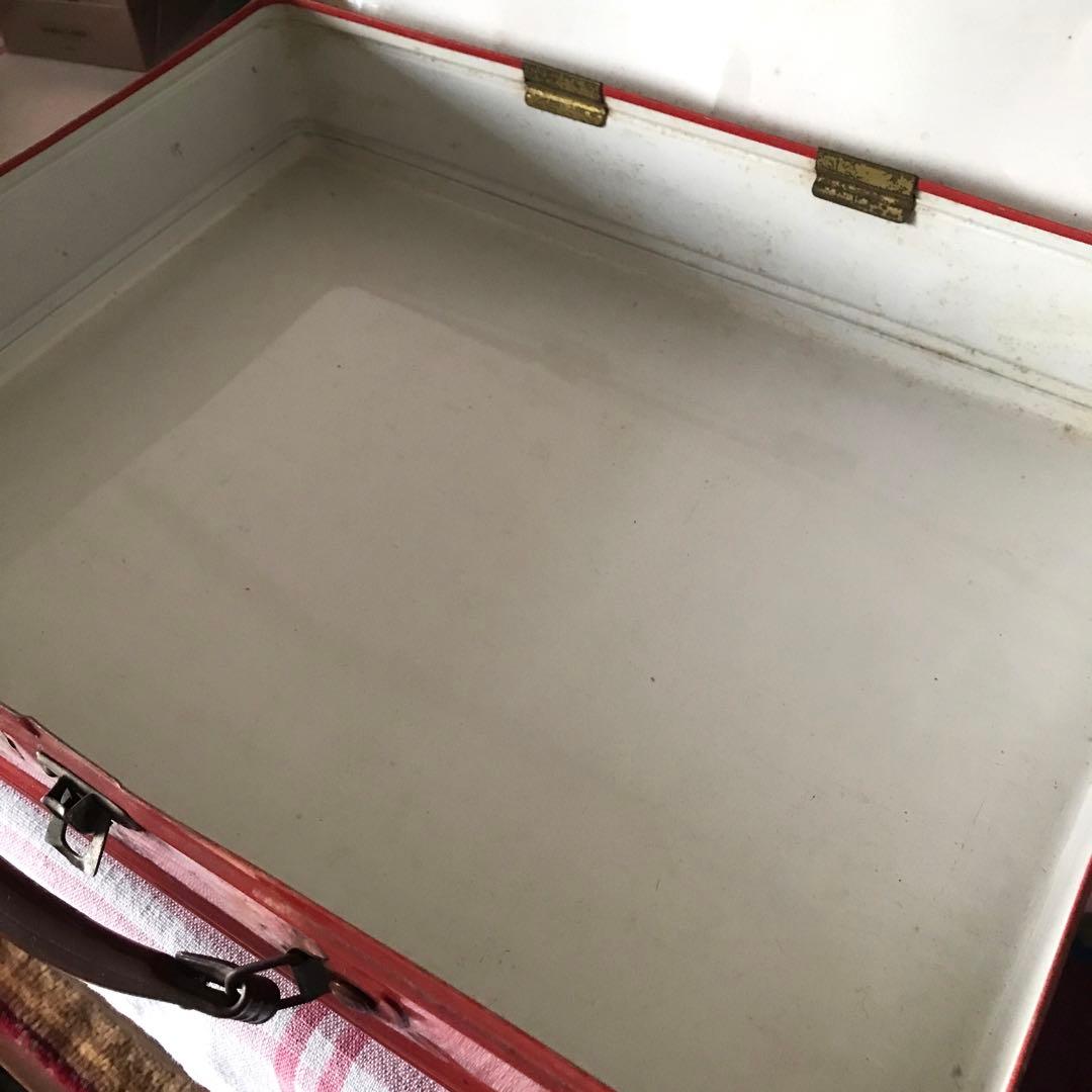 レア　昭和レトロ　スーツケース　トランク　TIN 森永お菓子缶　ヴィンテージ