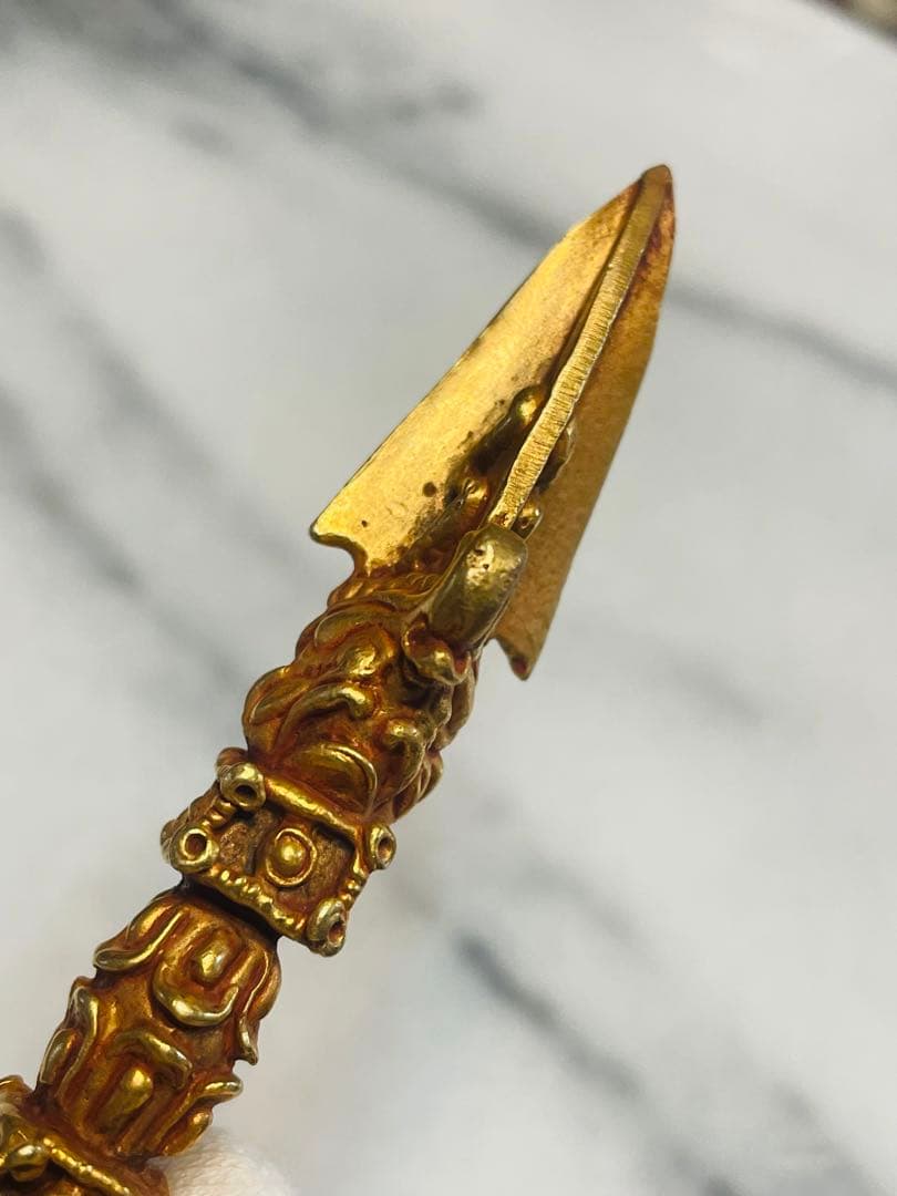 チベット密教 新品 プルパ　10㎝ 憤怒神　守護神　龍　655