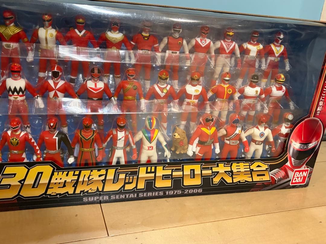 30戦隊レッドヒーロー大集合 バンダイ　ソフビ　戦隊　ヒーロー