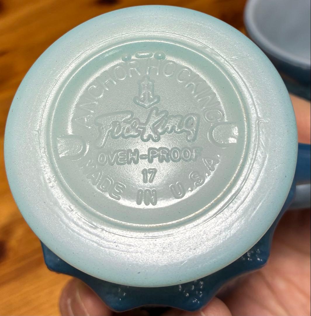 Fire King マグカップ ブルー 3個