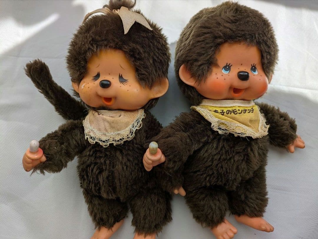 昭和レトロ 初代 ふた子のモンチッチ 当時物 1970年代 セキグチ ブルーアイ
