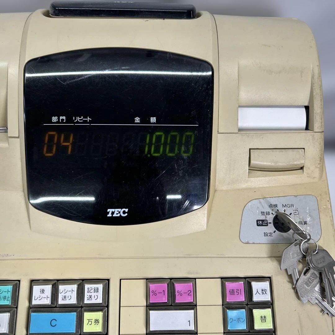 テック 電子レジスター MA-600 説明書付き レジスター TEC ジャンク品