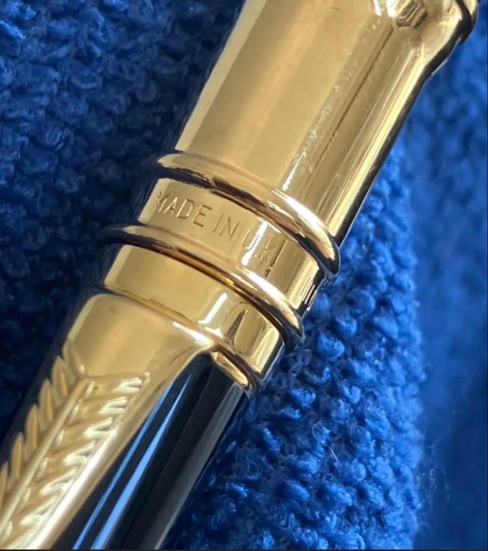 最終価格！英国製/重厚なブラック軸にダブル金環のパーカーデュオフォールドBP