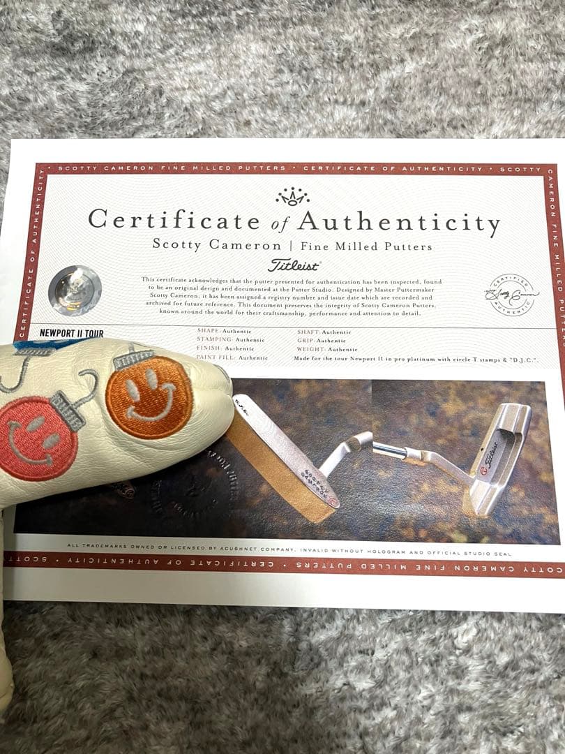Scotty Cameron circle T Newport2 Coa付属