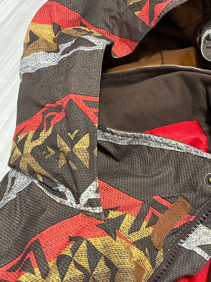 Burton M ネイティブ柄　スノーボードウェア　スキー　茶　レディース