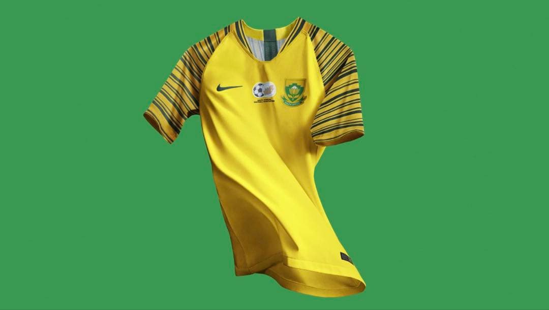 【レア】南アフリカサッカー代表 2018 ホームユニホーム 上下 海外Sサイズ