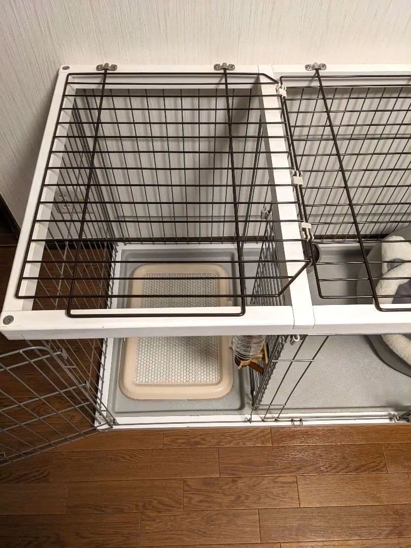 【犬用ケージ☆屋根付き】 ペティオドックルームサークルワイド☆トイレスペース分離